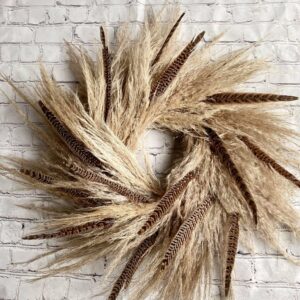 Pampas Wreath with feathers